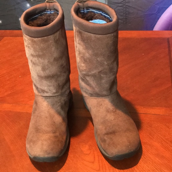 Merrell brown leather faux fur winter boots shoes size 7 - Picture 16 of 16